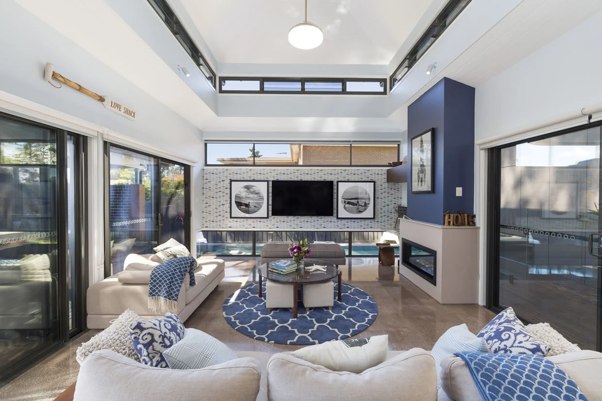 Living Room Of Custom-Built Home