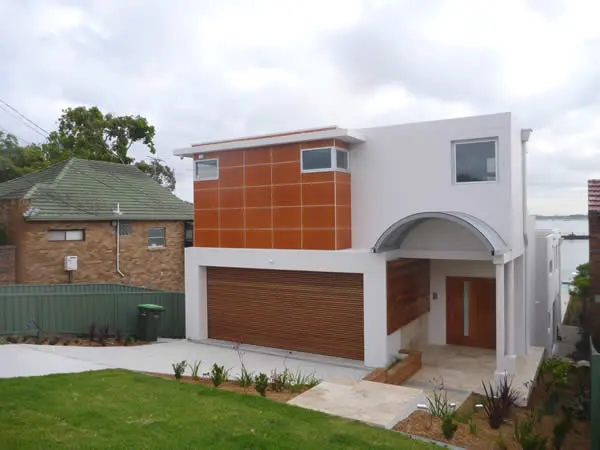 Custom-Built Waterfront Home Facade