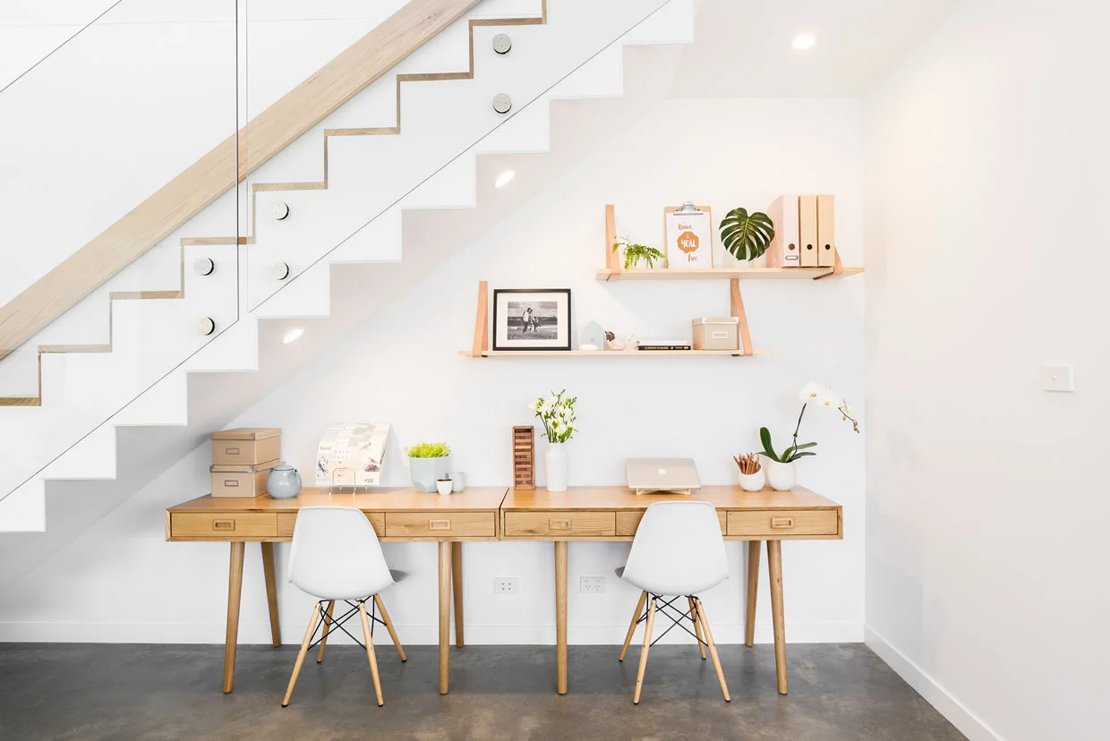 Two-Storey House Study Under Stair Case